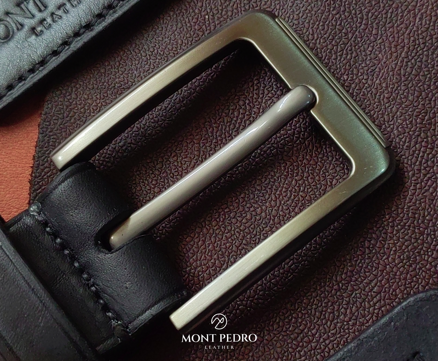 Handcrafted Buffalo Leather Belt - Black