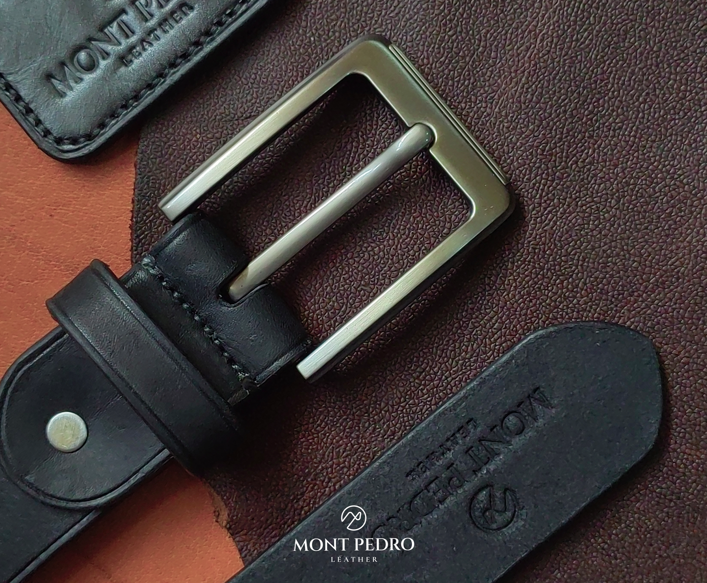Handcrafted Buffalo Leather Belt - Black