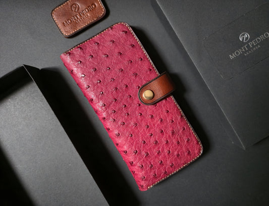 The Sentinel V2 - Burgundy Ostrich & Cognac