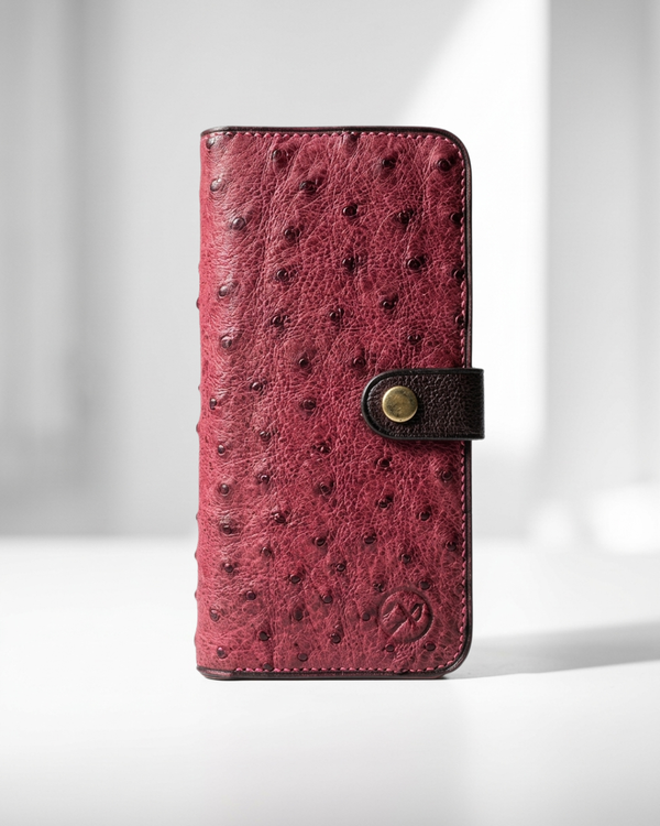 The Sentinel - Burgundy Ostrich