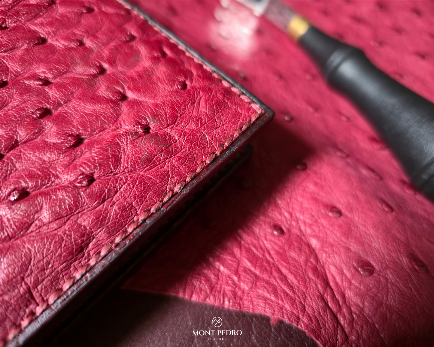 The Vertex - Burgundy Ostrich