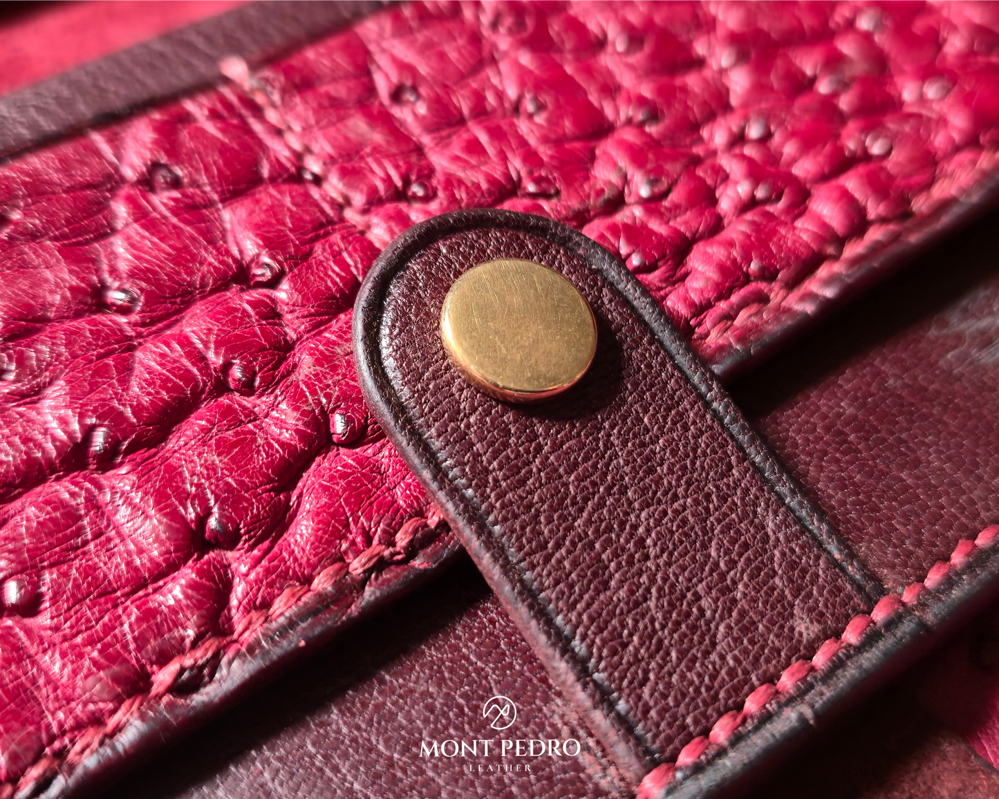 The Sentinel - Burgundy Ostrich