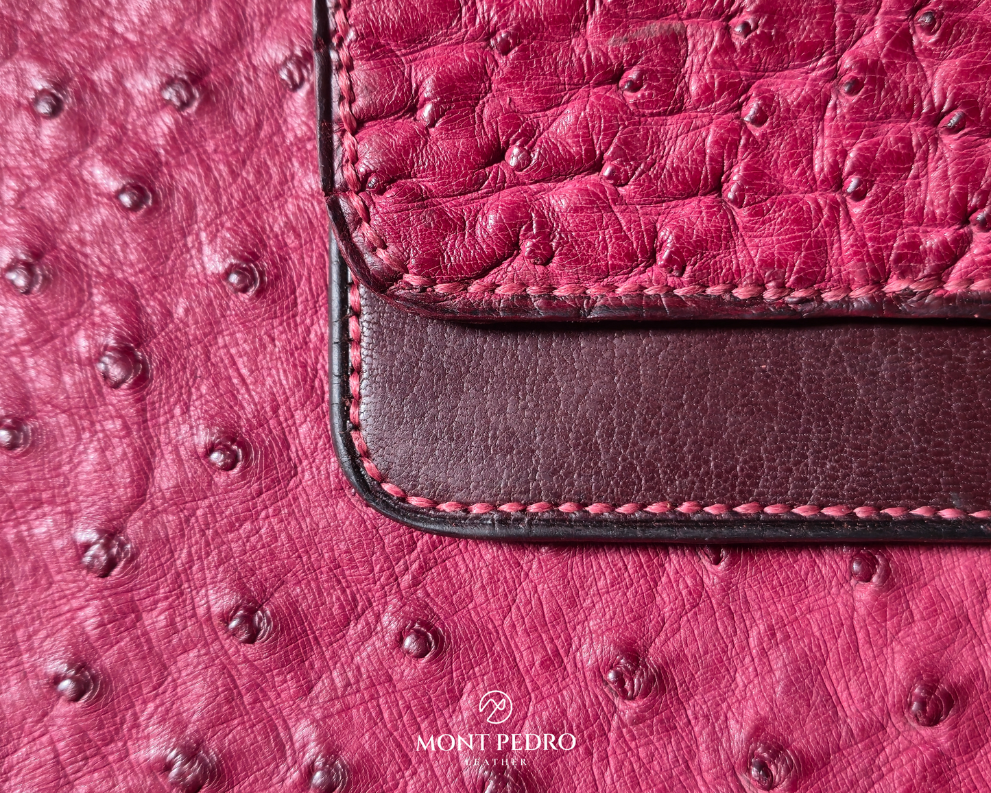 The Sentinel - Burgundy Ostrich