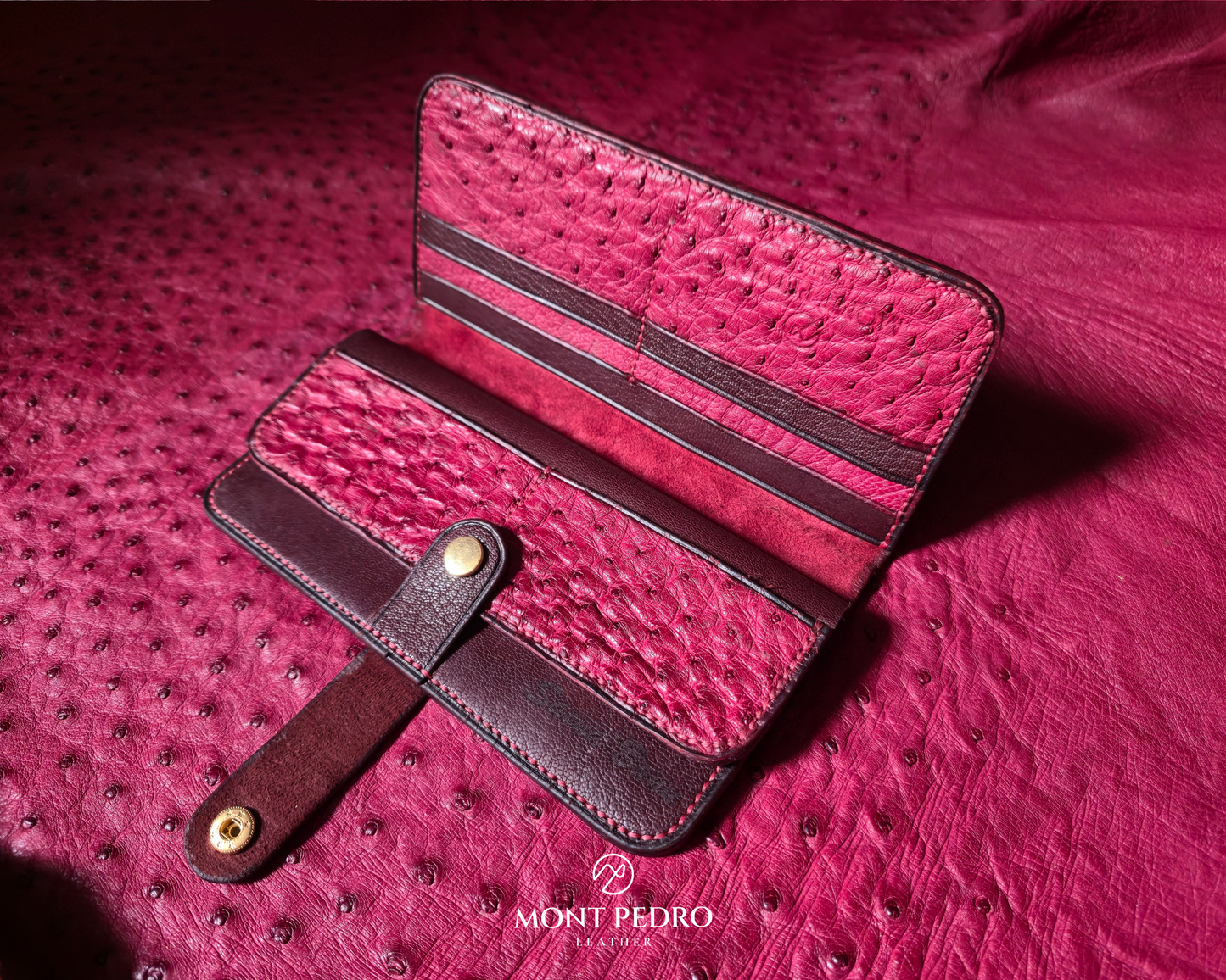 The Sentinel - Burgundy Ostrich