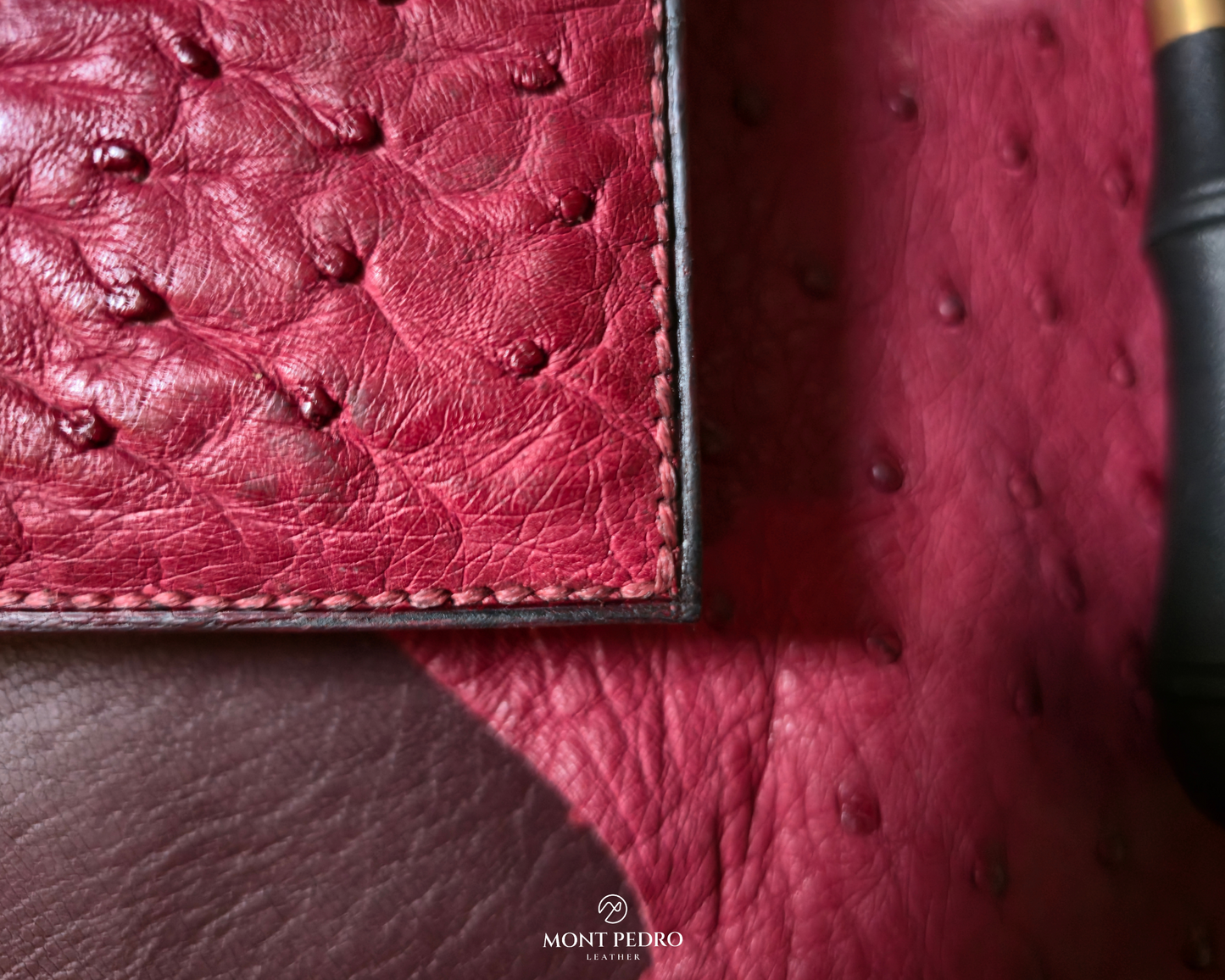 The Vertex - Burgundy Ostrich