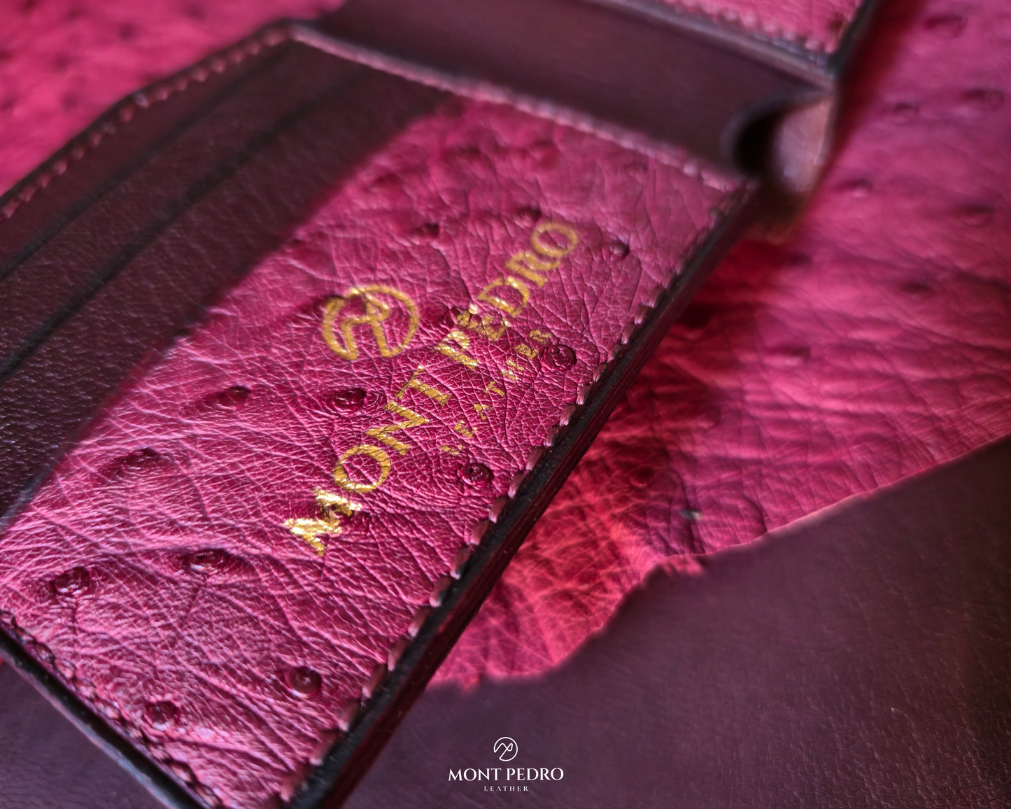 The Vertex - Burgundy Ostrich
