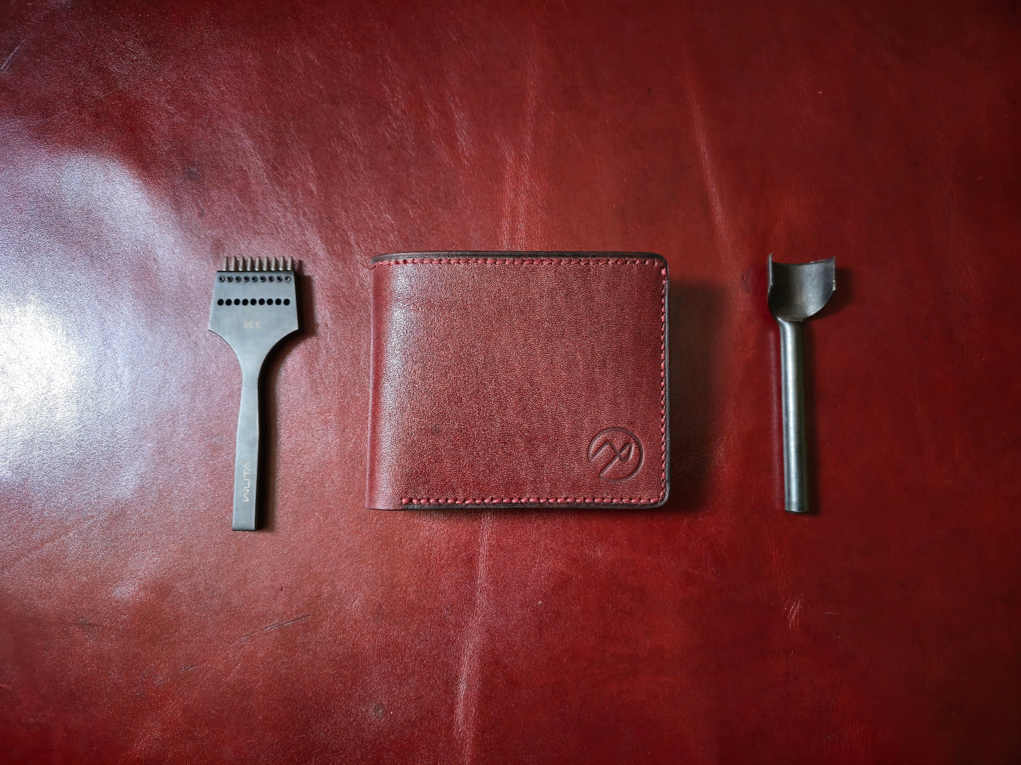 The Classic Bifold - Crimson Red